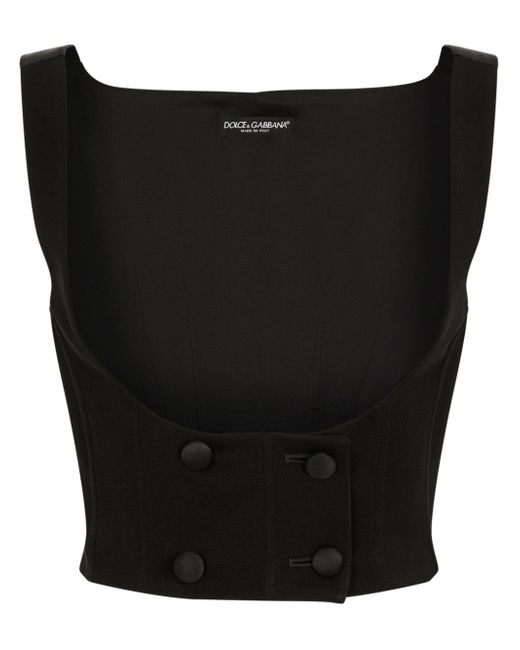 Dolce & Gabbana double-breasted scoop neck waistcoat