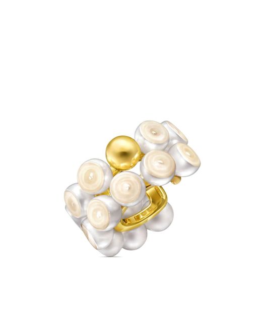 Tasaki 18kt yellow M/G Sliced Sphere pearl ear cuff