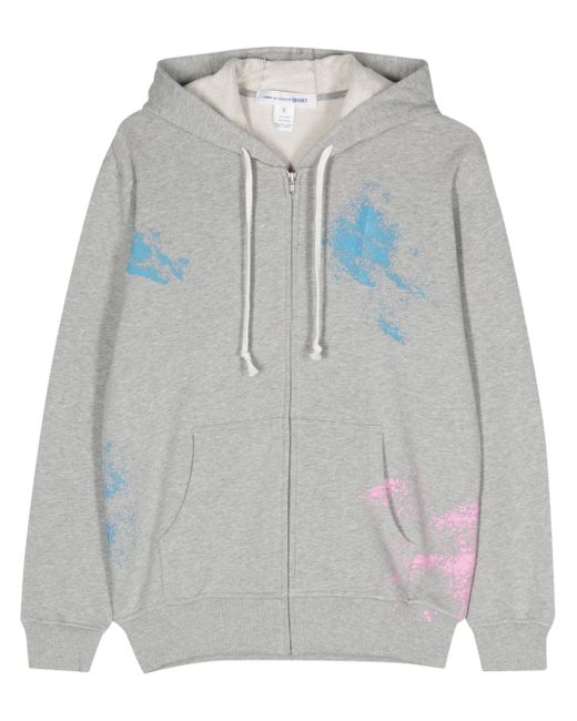Comme Des Garçons paint splatter zip-up hoodie