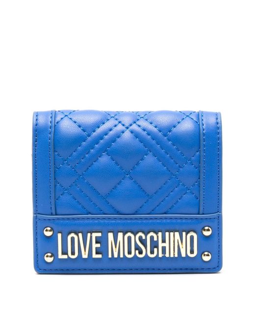 Love Moschino logo-lettering quilted wallet