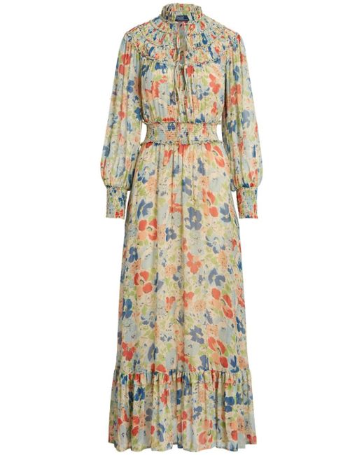 Polo Ralph Lauren -print georgette maxi dress
