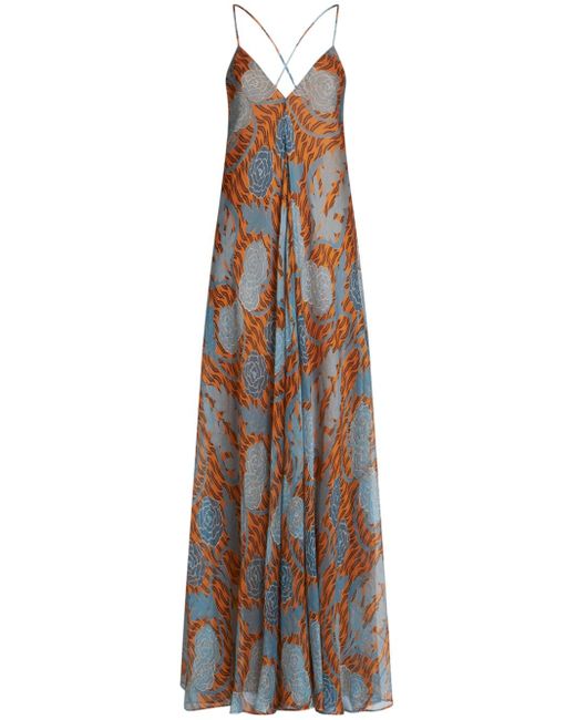 Etro floral-print silk maxi dress