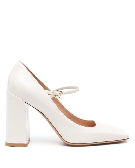 Gianvito Rossi Ribbon 95mm leather Mary Jane pumps
