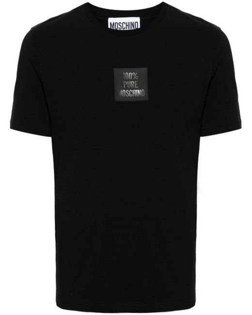 Moschino slogan-appliqué T-shirt
