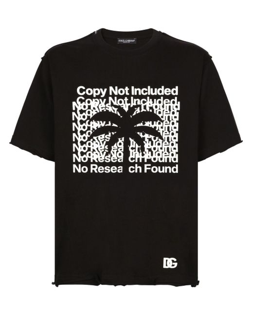 Dolce & Gabbana distressed slogan-print T-shirt