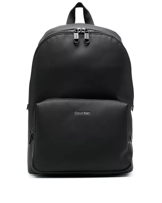 Calvin Klein logo-plaque zipped backpack