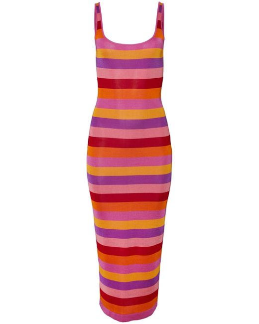Carolina Herrera striped knitted midi dress