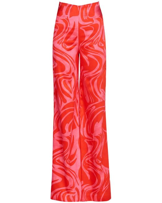 Silvia Tcherassi Andie abstract-print palazzo trousers