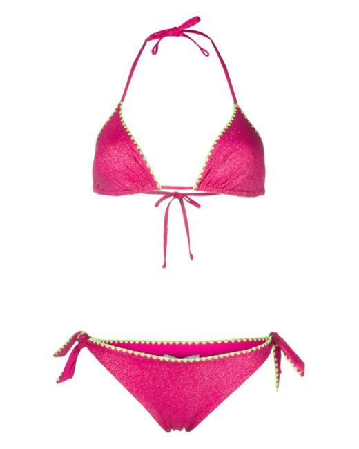 Twin-Set glitter triangle bikini set
