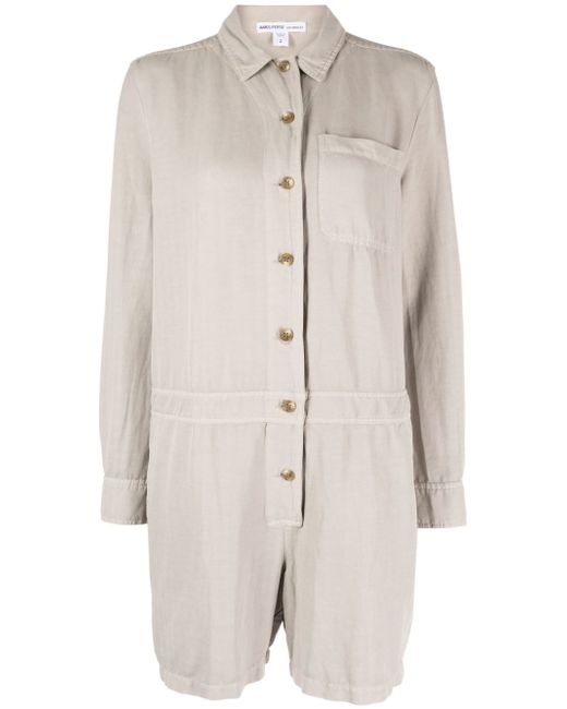 James Perse long-sleeved buttoned playsuit