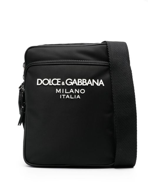 Dolce & Gabbana logo-rubberised messenger bag