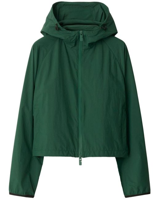 Burberry classic-hood zip-up jacket