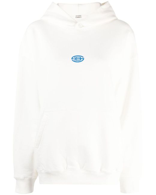 Studio Tomboy logo-print cotton hoodie