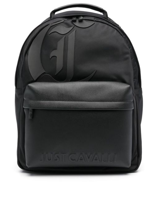 Just Cavalli appliqué-logo canvas backpack