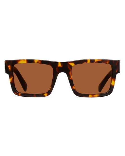 Prada square-frame tortoiseshell-effect sunglasses