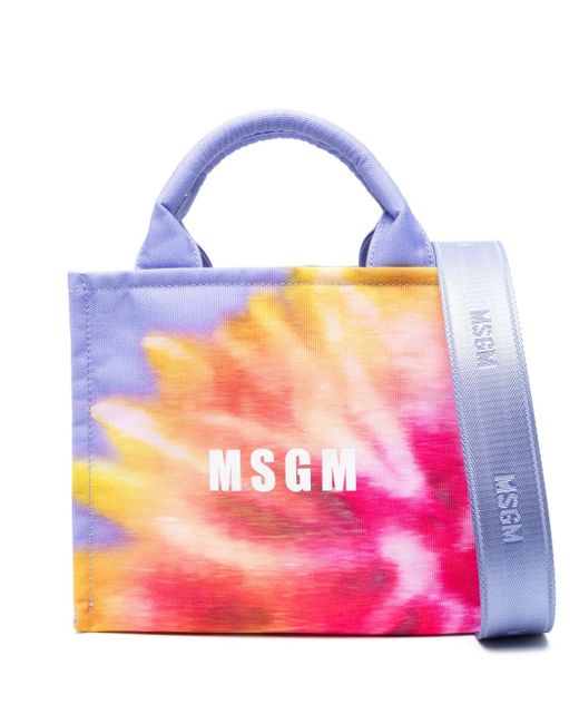 Msgm canvas tote bag