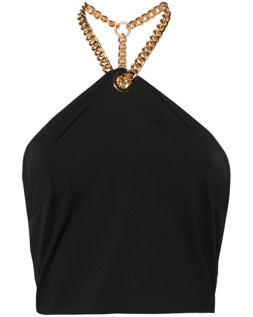 Moschino chain-link cropped top