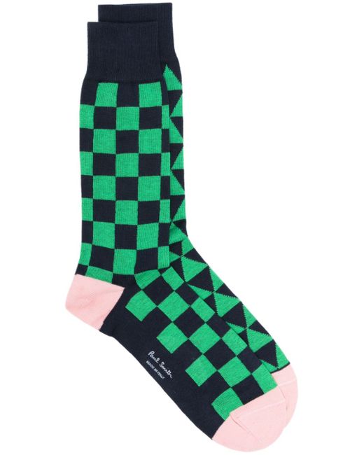Paul Smith checkerboard mid-calf socks