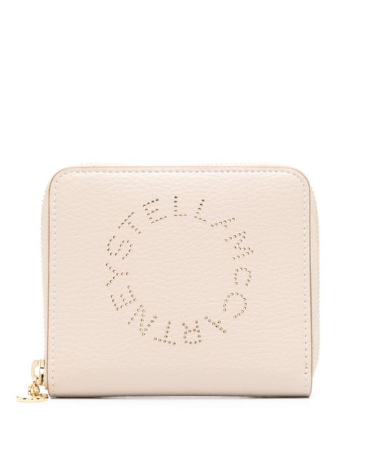 Stella McCartney punched-logo zip-up wallet