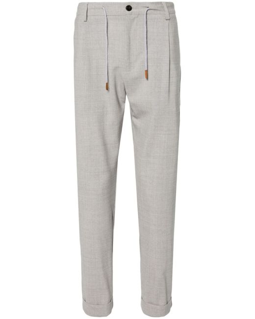 Eleventy elasticated-waist pleated trousers
