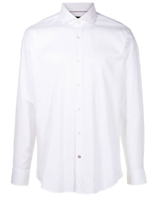 Boss long-sleeved stretch-cotton shirt