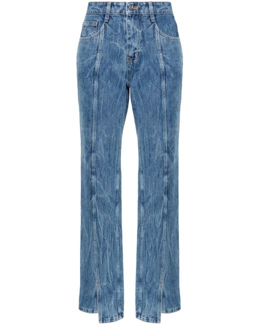 Lvir wrinkled-detailed jeans