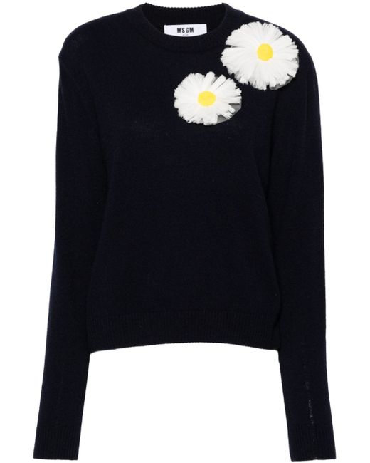 Msgm floral-appliqué jumper
