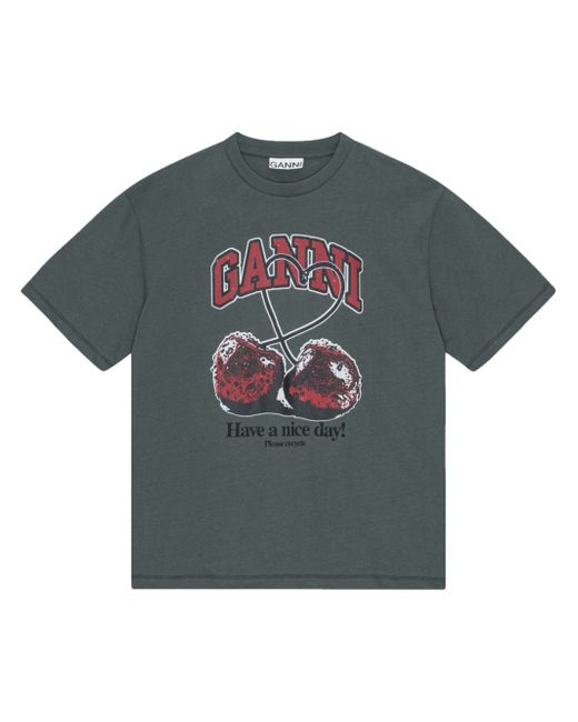 Ganni cherry-print T-shirt