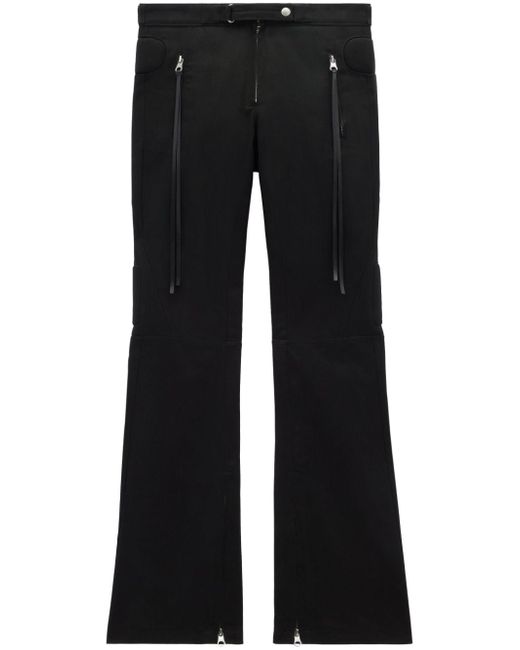 Courrèges Racer flared cotton trousers