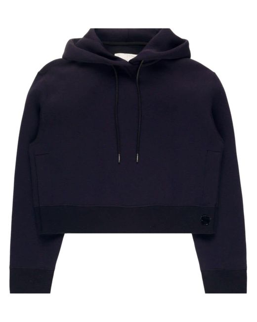 Sacai drawstring-hood cropped hoodie