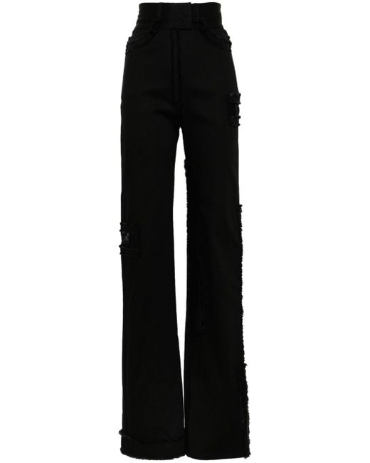 Loulou frayed-detailing tailored trousers