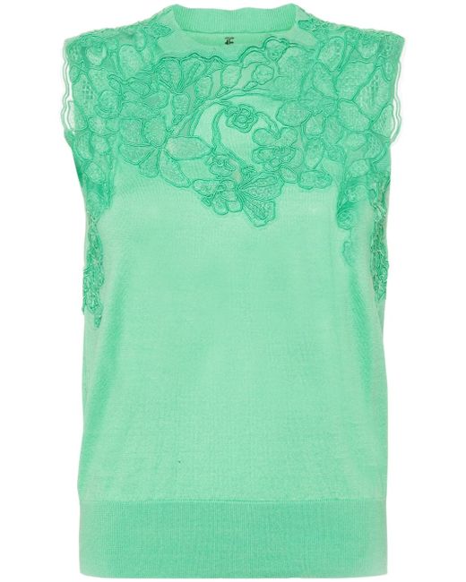 Ermanno Scervino corded-lace knitted top