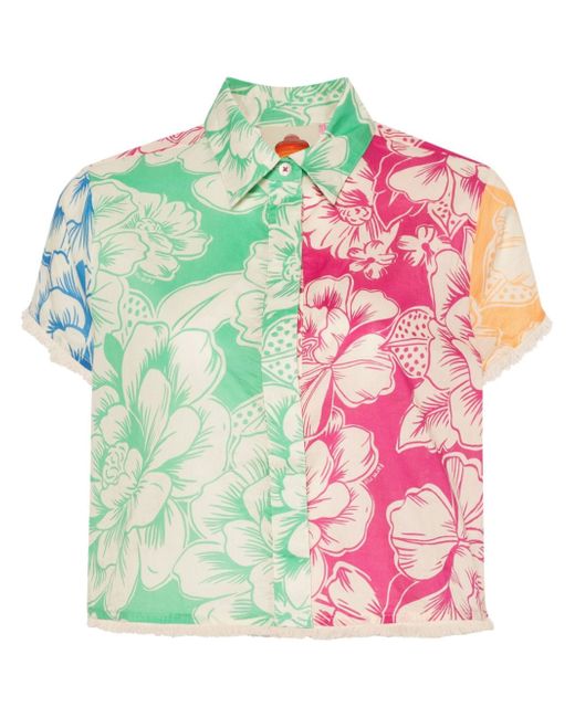 Farm Rio floral-print shirt