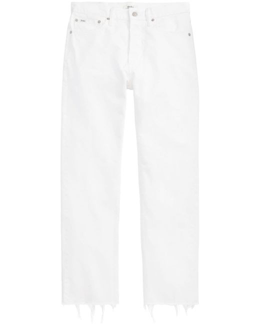 Polo Ralph Lauren high-rise straight-leg cropped jeans