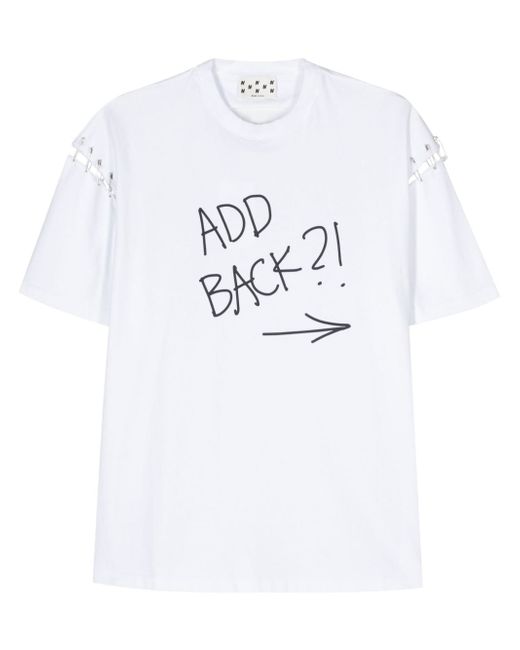 Avavav slogan-print open-back T-shirt