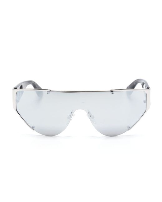 Alexander McQueen shield-frame mirrored sunglasses