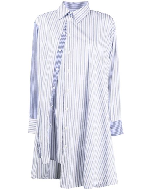 Yohji Yamamoto asymmetric striped shirt