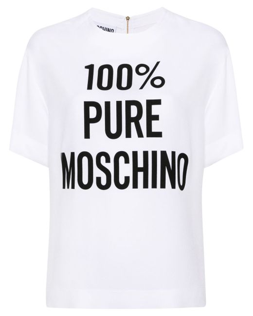 Moschino slogan-print blouse