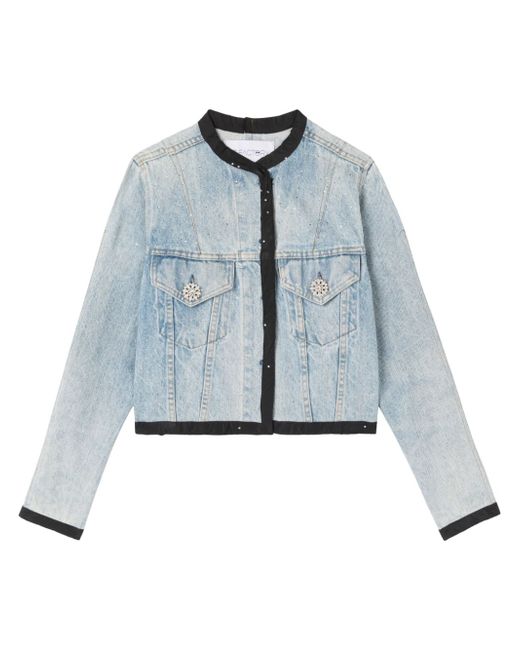Az Factory Solena rhinestone-embellished denim jacket