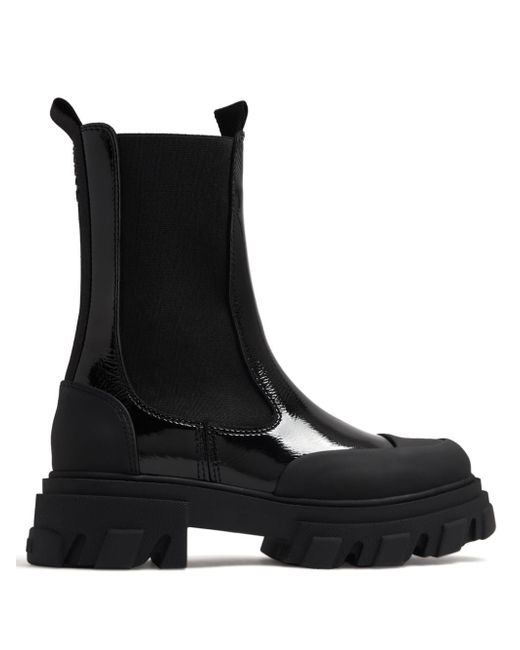 Ganni Cleated panelled Chelsea boots