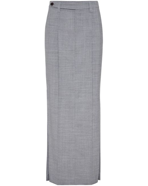 Brunello Cucinelli virgin-wool maxi skirt