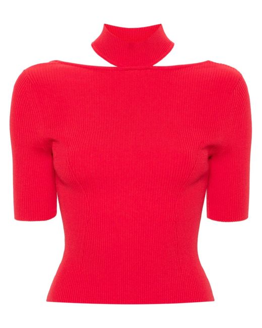 Cult Gaia Brianna ribbed knitted top