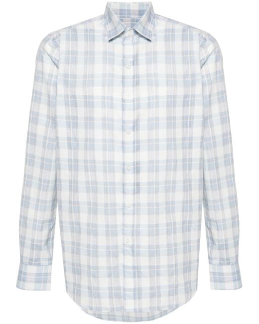Canali long-sleeves checked shirt