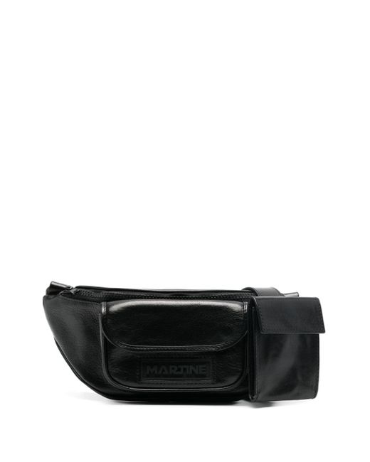 Martine Rose logo-patch leather belt bag