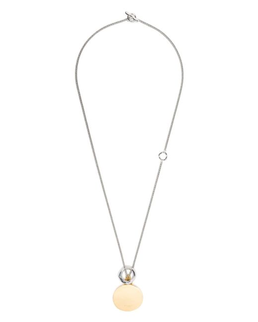 Jil Sander two-tone engraved necklace