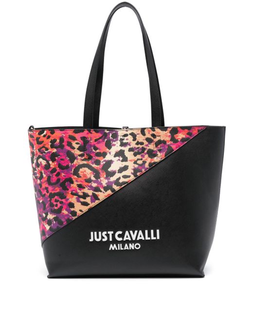 Just Cavalli colourblock panelled tote bag