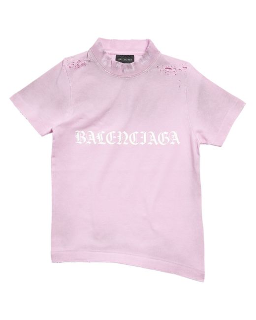Balenciaga Gothic Type distressed T-Shirt