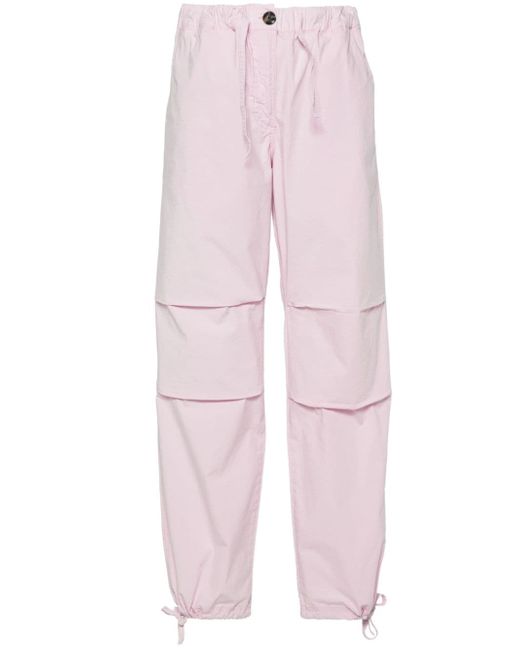 Ganni straight-leg organic cotton trousers