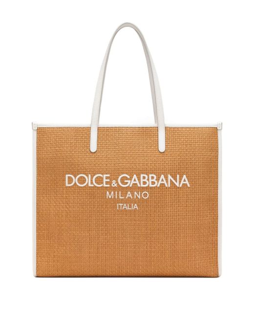 Dolce & Gabbana large Shopping woven tote bag