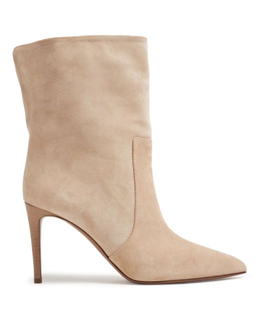 Paris Texas 85mm pointed-toe suede boots
